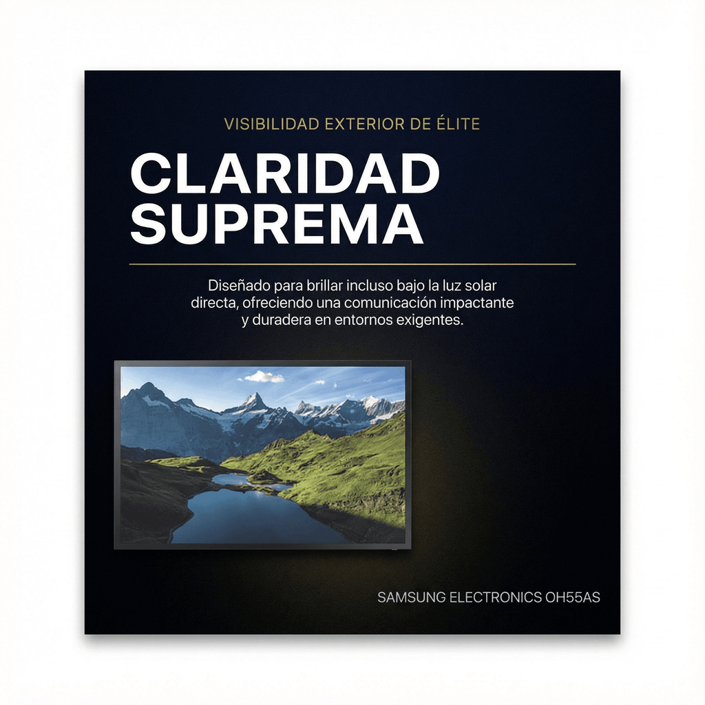 Pantalla Profesional LED 55" para Exterior con Vidrio Templado de Protección 5T, Full HD (1080p), HDMI/HDBaseT (LAN), Brillo 3500 cd/m2. Compatible VESA - Image 5