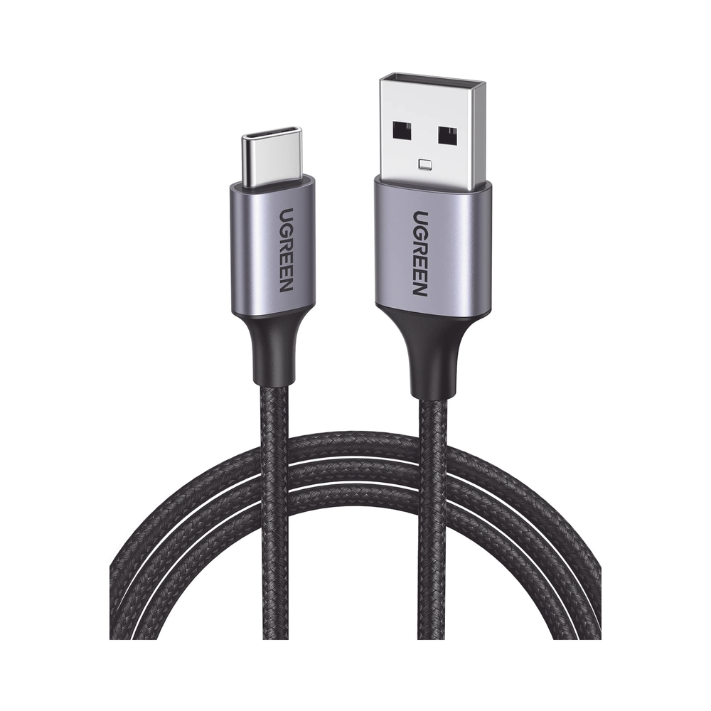 Cable USB-A a USB-C | 2 Metros (6.56 Pies) | Transferencia de Datos de 480 Mbps | Carga R?pida | QC 4.0/3.0/2.0 | FPC | AFC | Protecci?n Integrada | Caja de Aluminio | Nylon Trenzado | Color Negro