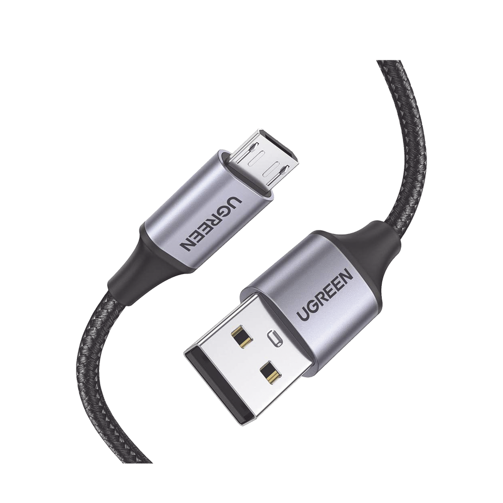 Cable USB-A a Micro USB | 1 Metro (3.28 Pies) | Carga R?pida | QC 3.0/2.0 | FPC | AFC | Transferencia de Datos de 480 Mbps | Recarga hasta 18W | Protecci?n Integrada | Caja de Aluminio | Nylon Trenzado | Color Negro