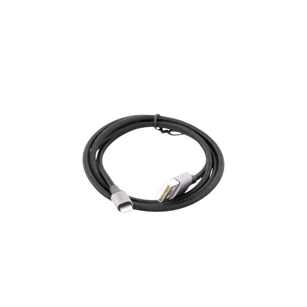 Cable USB-A a Lightning | 1 Metro (3.28 Pies) | Certificado MFi | Carga R?pida 5V/2.4 A | 480 Mbps | Conector C94 | Adecuado para iPhone, iPad y iPod | Protecci?n Integrada | Caja de Aluminio | Nylon Trenzado | Color Negro - Image 4