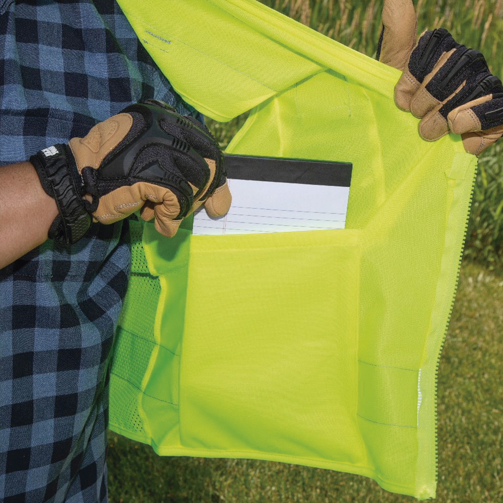 Chaleco de seguridad reflectante de alta visibilidad, mediano/grande. Con múltiples bolsillos de diferente capacidad - Image 4