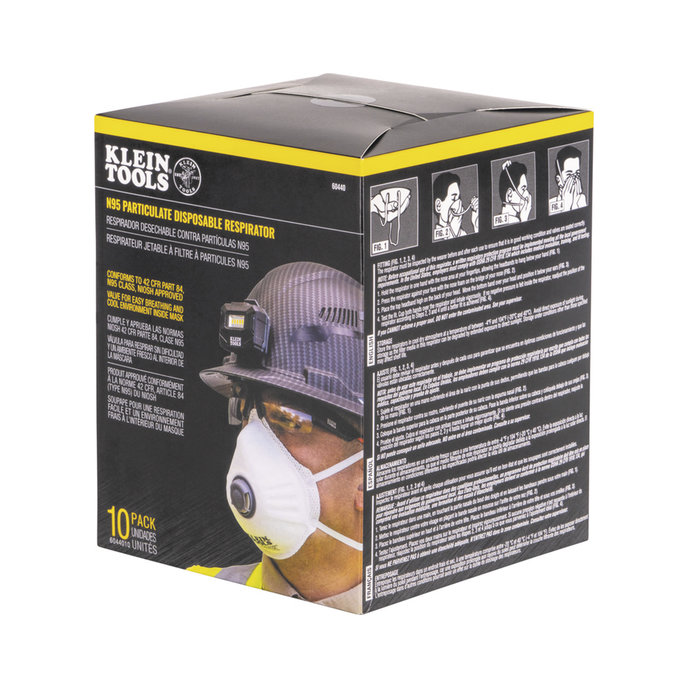 Respirador Cubre Boca Desechable N95 Ideal para el Trabajo. Paquete de 10 Piezas - Image 5