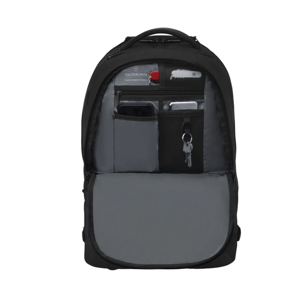 Mochila VX Sport EVO con Ruedas, Mango Telescópico y Correas al Hombro. Fabricada en Poliéster Negro repelente al Agua. Backpack on Wheels. - Image 2