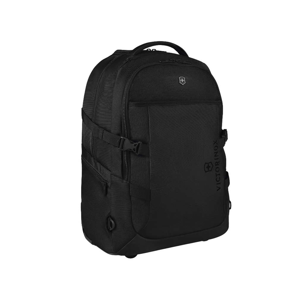 Mochila VX Sport EVO con Ruedas, Mango Telescópico y Correas al Hombro. Fabricada en Poliéster Negro repelente al Agua. Backpack on Wheels.