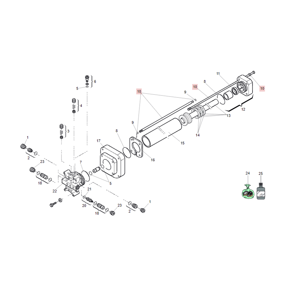 TUBO DE ACEITE Y VARILLA DE EMBOLO PARA FAAC 422 - Image 2