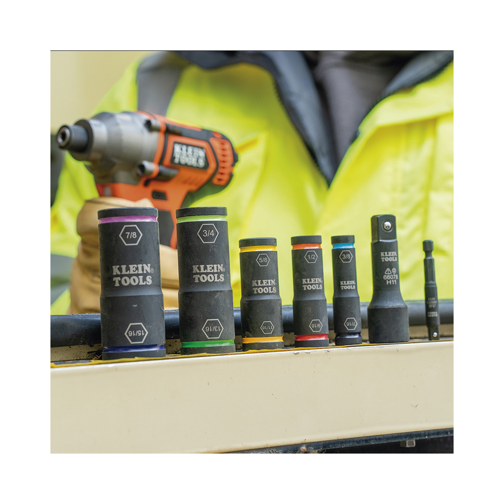 Juego de Dados de Impacto de 7 piezas, Medidas: 3/8 x 7/16'', 1/2 x 9/16'', 5/8 x 11/16'', 3/4 x 13/16'', y 7/8 x 15/16'' - Image 6