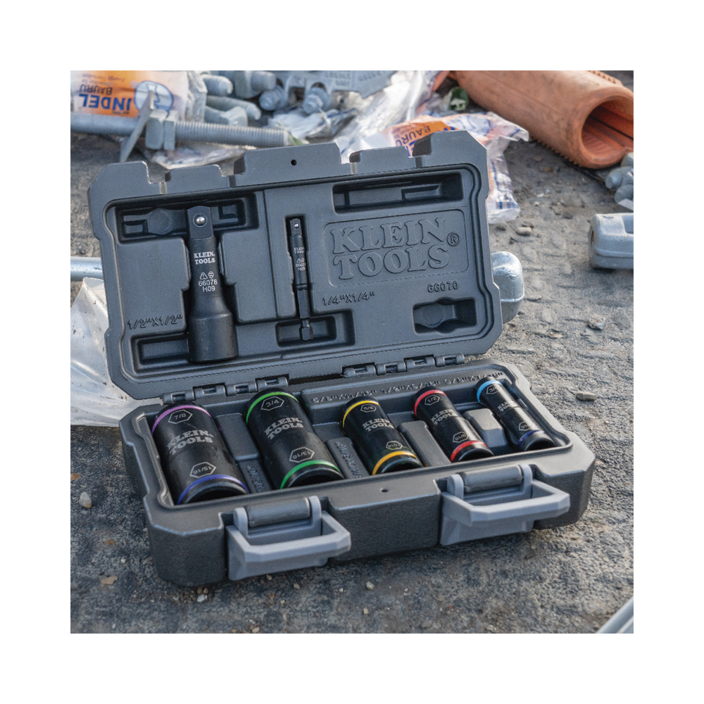 Juego de Dados de Impacto de 7 piezas, Medidas: 3/8 x 7/16'', 1/2 x 9/16'', 5/8 x 11/16'', 3/4 x 13/16'', y 7/8 x 15/16'' - Image 4