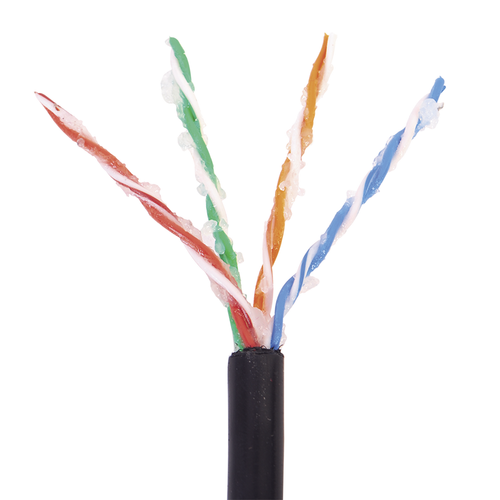 Bobina de 305 Metros (1000 Pies) Cat5e con Gel para Exterior, Color Negro, para Aplicaciones en Sistemas de Redes de Datos y Cableado Estructurado. Uso Intemperie. - Image 2