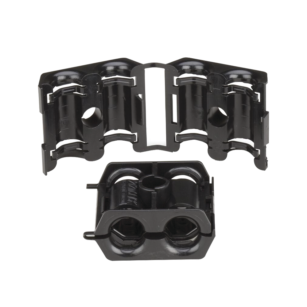 Sujetador Doble de Pl?stico para Cable con Di?metro de 6 a 8 mm (0.24 a 0.31 Pulgadas). Paquete de 10 Piezas