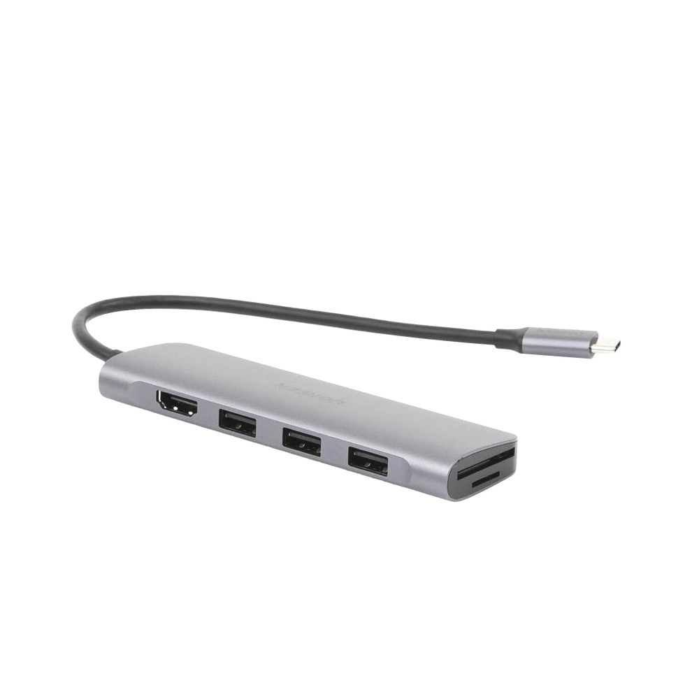 HUB USB-C Multipuertos / HDMI 4K@30Hz / 3 Puertos USB-A 3.0 / Lector Tarjeta SD+TF (Uso Simultáneo) / 6 en 1 / Carcasa de Aluminio. - Image 2