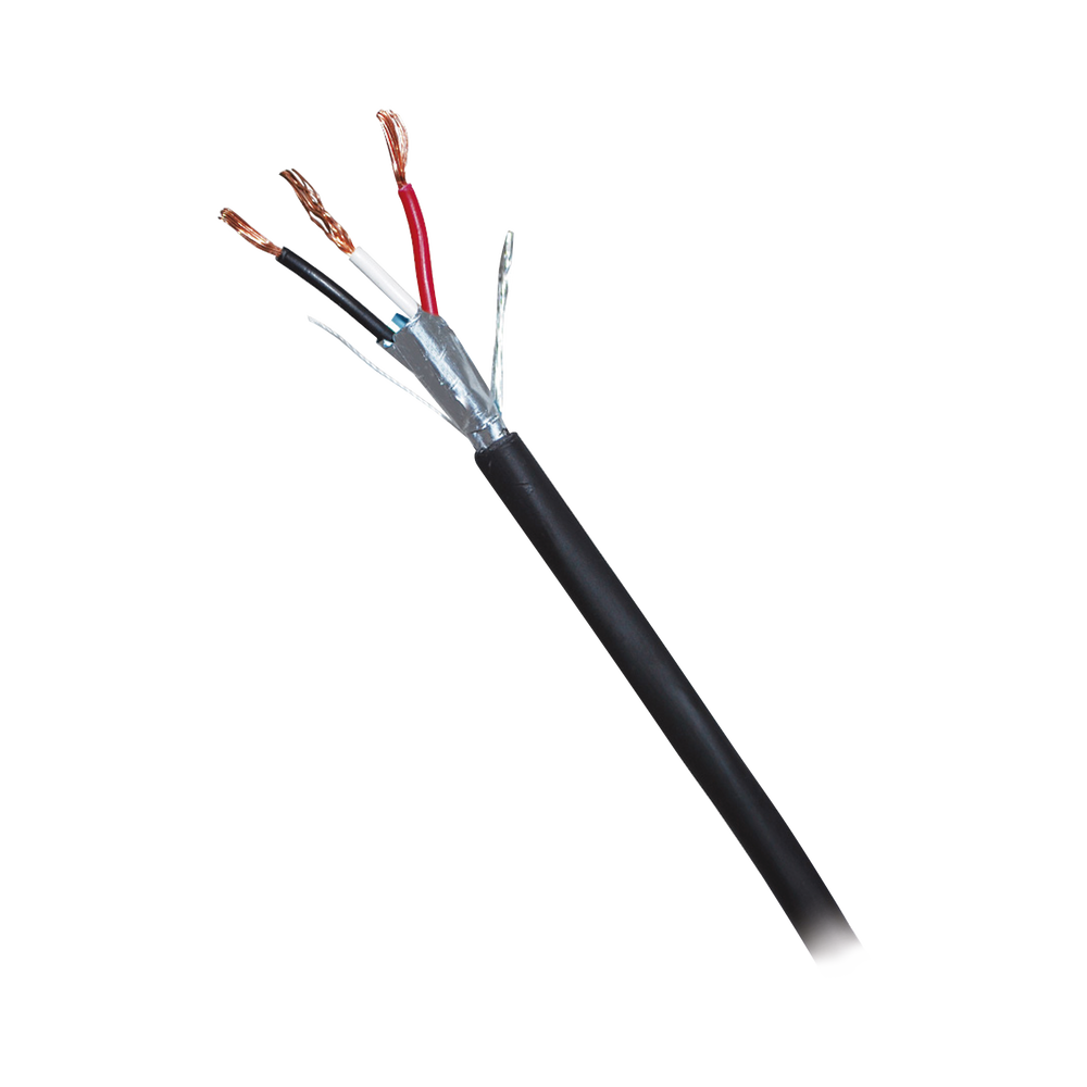 Caja de 305 Metros (1000 Pies) de Cable Blindado de 3 x 18 AWG Blindado Negro