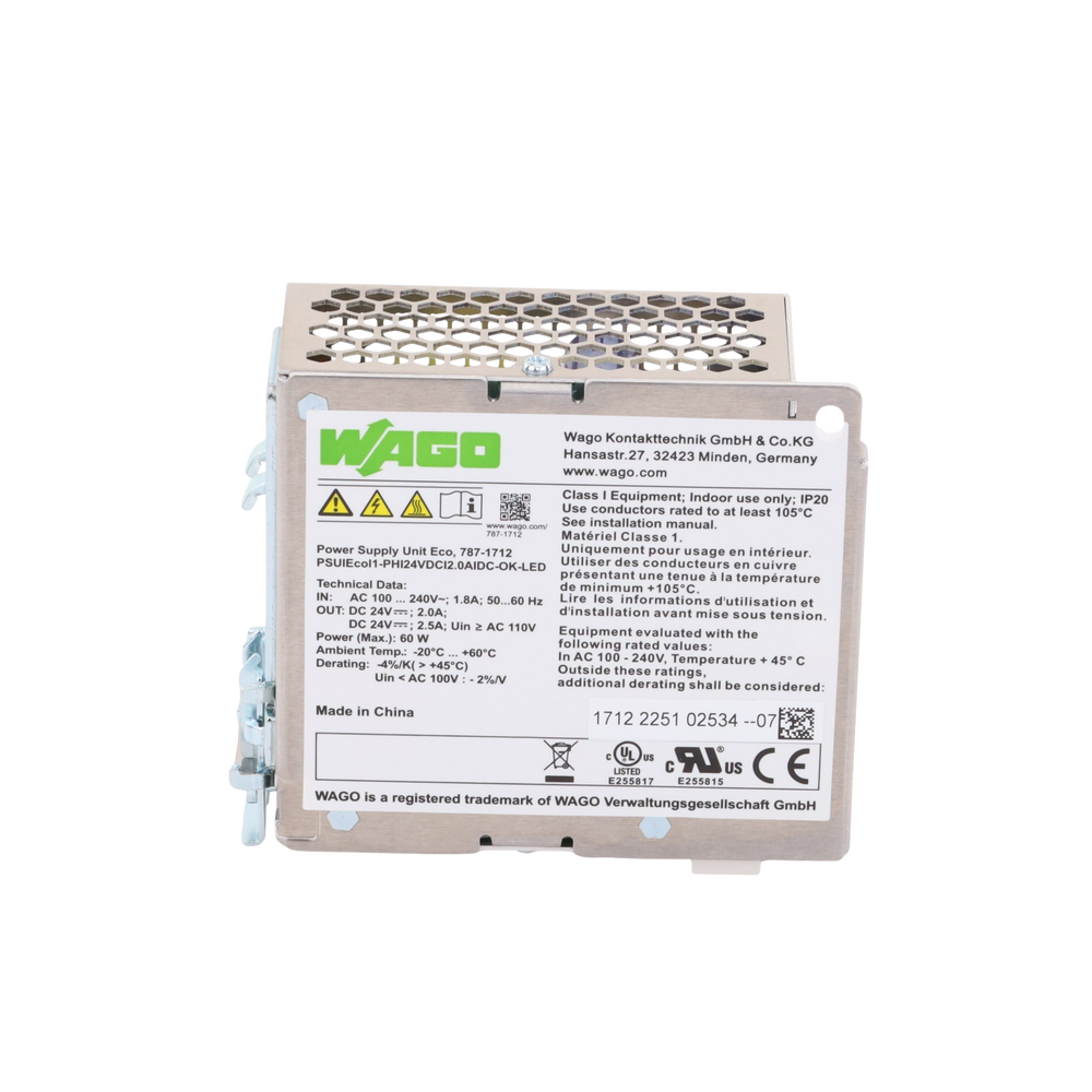 Fuente de Alimentación Conmutada / 24V DC 2.5A 60W / Sincronización Primaria ECO / Montaje Carril DIN-35 / SELV-PELV / IP20 / CAGE CLAMP® - Image 3