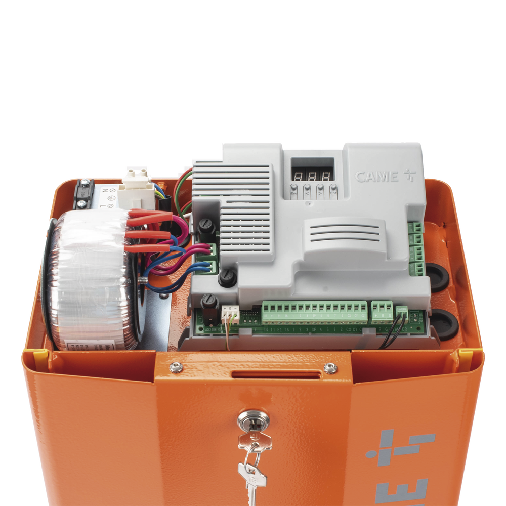 Barrera vehicular CAME LT4 / Soporta mástil de 4 metros (No incluido) / Apertura Izquierda o Derecha Configurable en Sitio / Tiempo de Apertura de 2 a 6 Segundos - Image 6