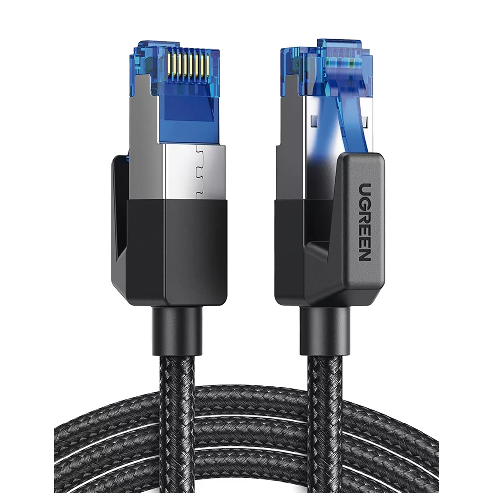 Cable Ethernet Cat8 CLASS F/FTP Redondo con Malla de Nylon 1 Metro (3.28 Pies)
