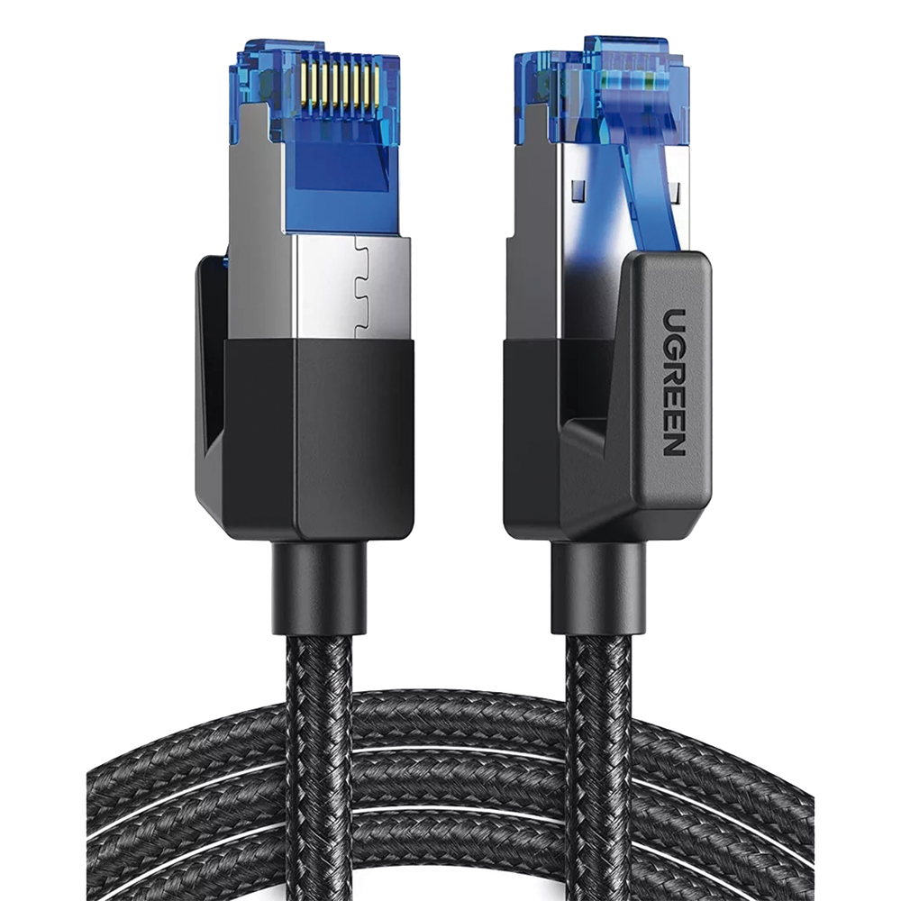 Cable Ethernet Cat8 CLASS F/FTP Redondo con Malla de Nylon 2 Metros (6.56 Pies)
