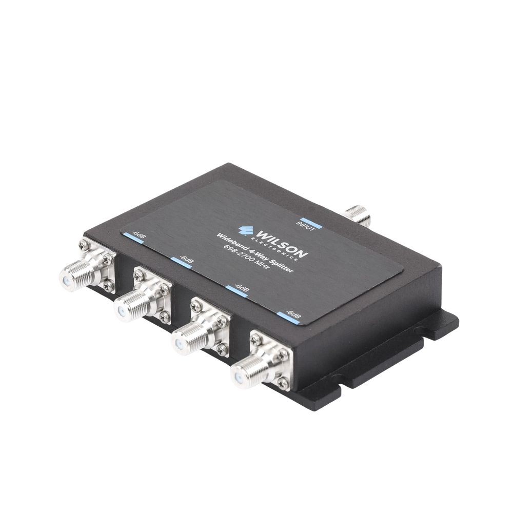 Divisor de potencia de 4 vías para la distribución de señal a dos antenas de servicio | 6 dB de pérdida por puerto | Conectores F hembra - Image 2