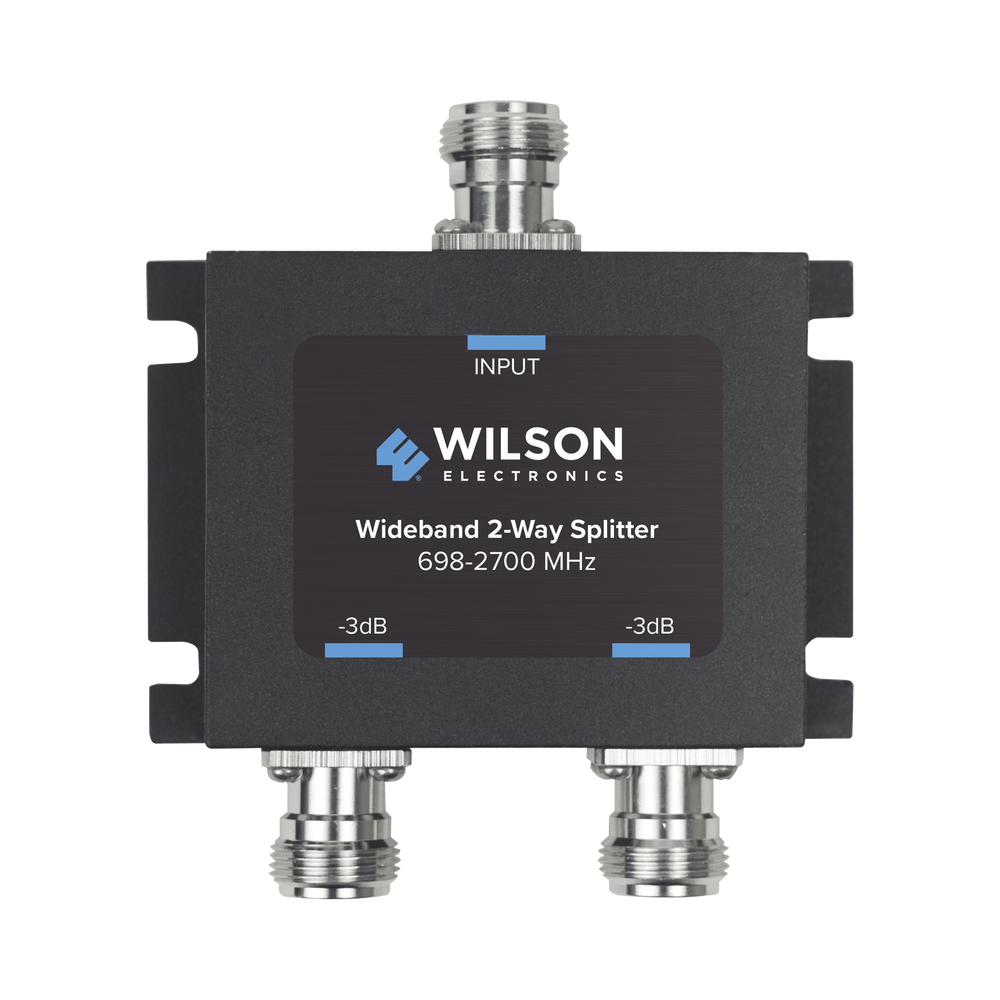Divisor de potencia (Splitter) de dos vías para 700-2700 MHz.