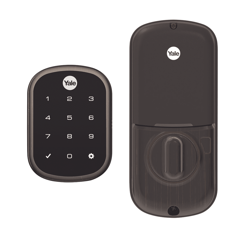 Cerradura ASSURE YRD256/ Color Bronce/ Teclado /Apertura por Smartphone Opcional/Para puertas Izq o Derecha de 35 a 57 mm de espesor