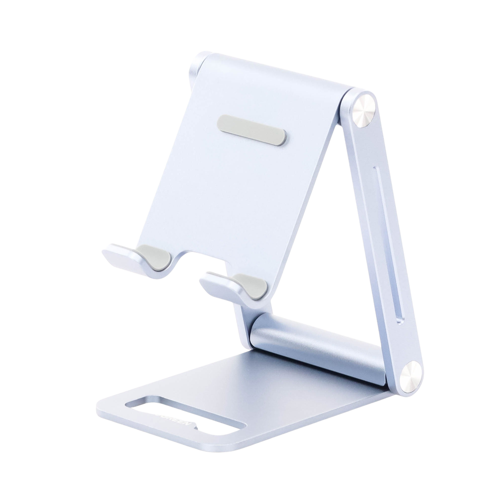 Soporte para Teléfono Celular de Aluminio / Angulo Ajustable / Amplia Compatibilidad con dispositivos de 4.7'' a 7.9'' / Antideslizante / Antiarañazos / Plegable / Color Azul - Image 5