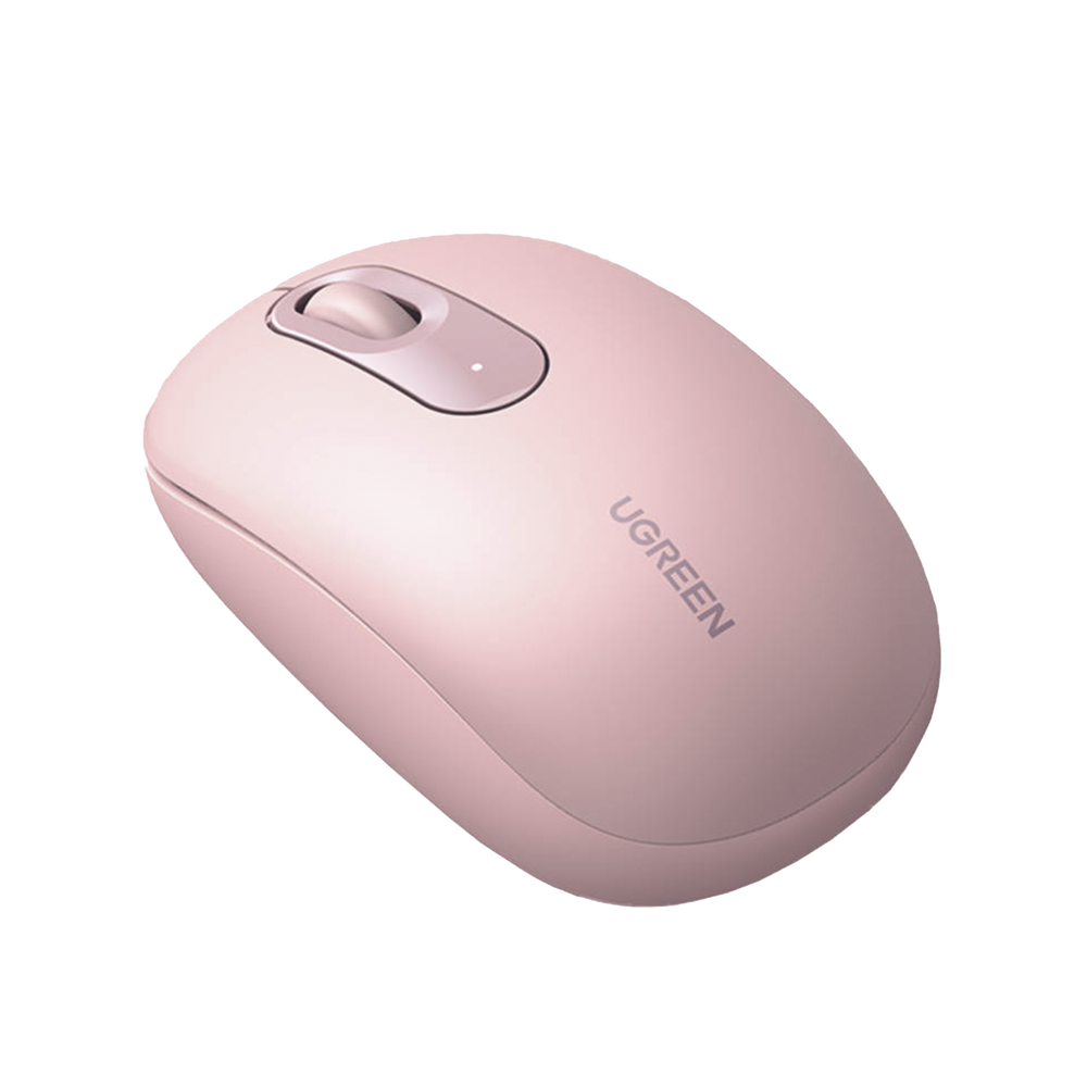Mouse Inalámbrico 2.4G 800/1200/1600/2400 DPI | Función de 3 botones | Alcance 10m | Silencioso |  Ergonómico | Anti-caída y Anti-interferencias | Batería Alcalina AA incluida  | Color Dusty Pink.