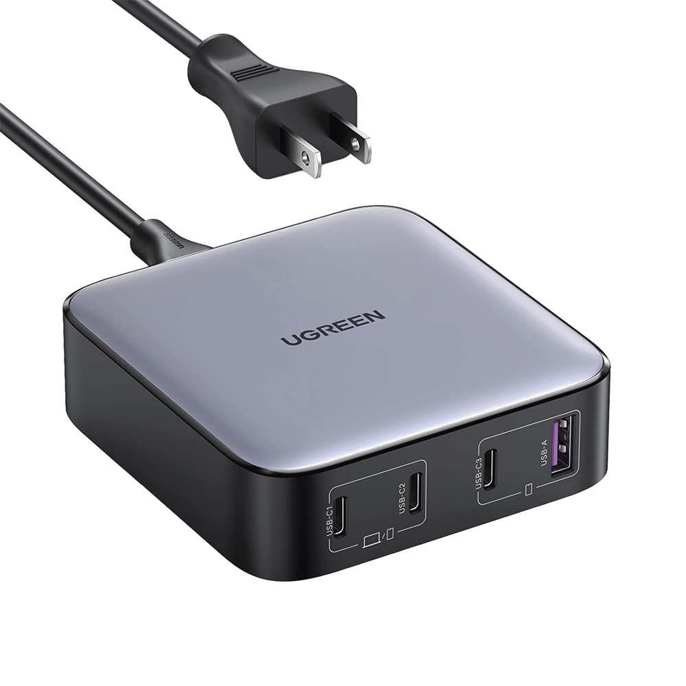 Cargador de Escritorio de 100W | 4 Puertos de Carga Rápida | 3 USB-C | 1 USB-A | Tecnología GaN II +SIC | Power Delivery 3.0 | Quick Charge 4.0 | Chip Confiable y Carga Inteligente | Optimiza la Experiencia de Carga