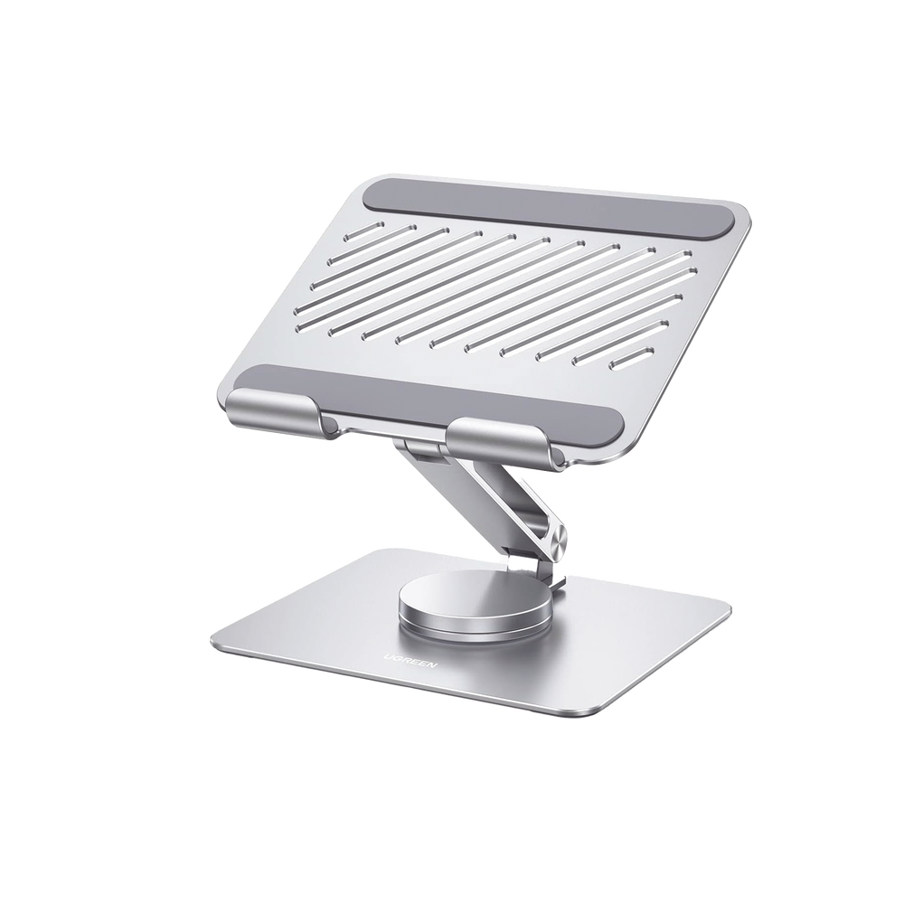 Soporte de Aluminio para IPad | Giratorio de 360° | Altura Ajustable | Excelente Estabilidad | Ajuste Multi Angulo | Diseño Ergonómico | Plegable y Portátil | Soporta IPad o Tablet de 4.7 a 12.9'' | Protecciones de Silicona | Alum