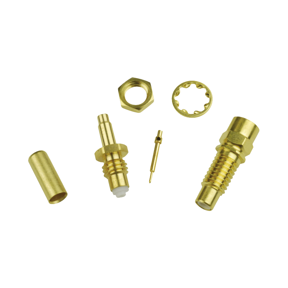 Conector Jack SMC de Anillo Plegable para Cable RG-316 y Montaje en Chasis.