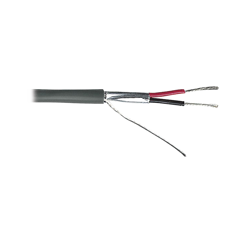 Cable 2 x 18 AWG / Blindado / 305 Metros (1000 Pies) / Riser / UL / Color Gris / Hecho en M?xico