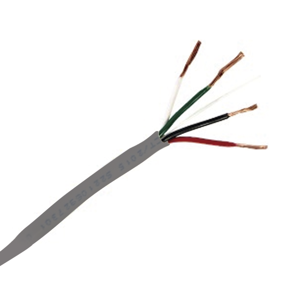 Bobina de 305 Metros (1000 Pies) / Cable de Cobre / 4 X 18 AWG / Tipo Alarmas UL / Para Interior / Color Gris / Para Aplicaciones de Alarmas de Intrusi?n / Interfonos / TV Porteros / y Multi-Prop?sito / Hecho en M?xico