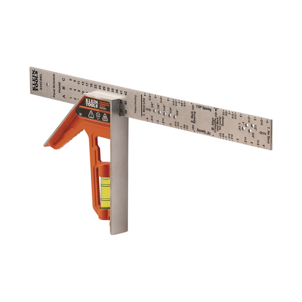 Escuadra Especial de 12 Pulgadas, con Bordes de 45° y 90° y Regla Magnética. Ranura en V para Diámetro de Tubo Conduit - Image 2
