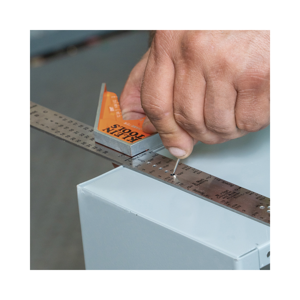 Escuadra Especial de 12 Pulgadas, con Bordes de 45° y 90° y Regla Magnética. Ranura en V para Diámetro de Tubo Conduit - Image 6