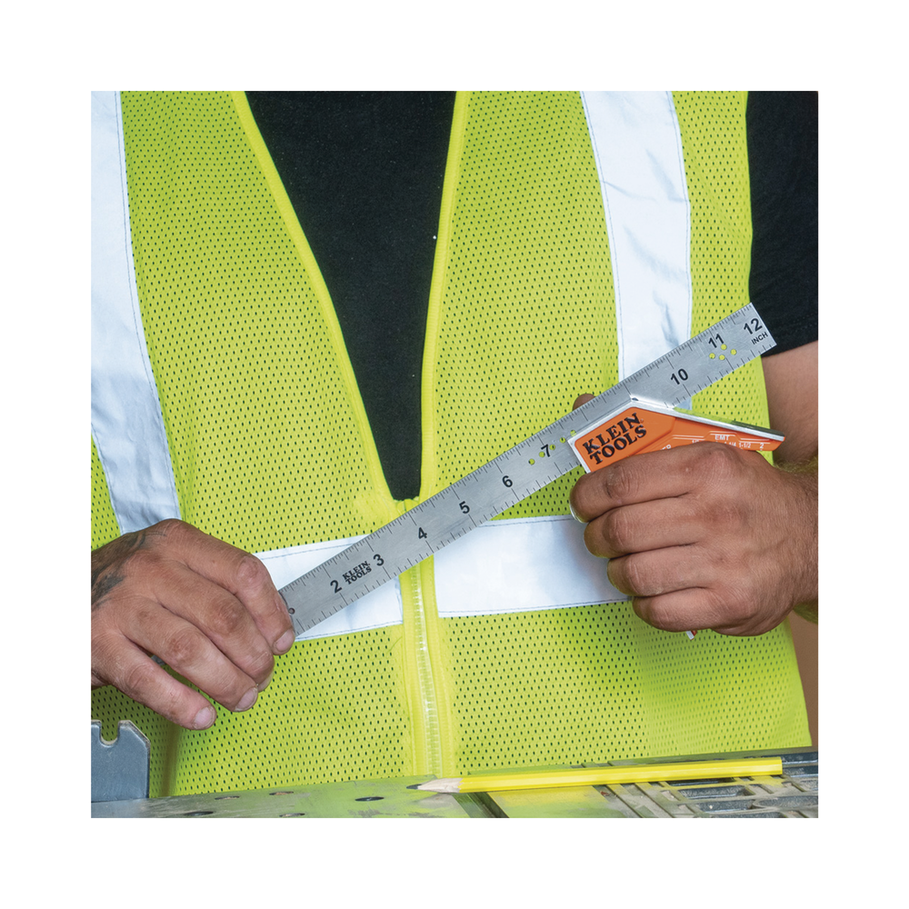 Escuadra Especial de 12 Pulgadas, con Bordes de 45° y 90° y Regla Magnética. Ranura en V para Diámetro de Tubo Conduit - Image 8