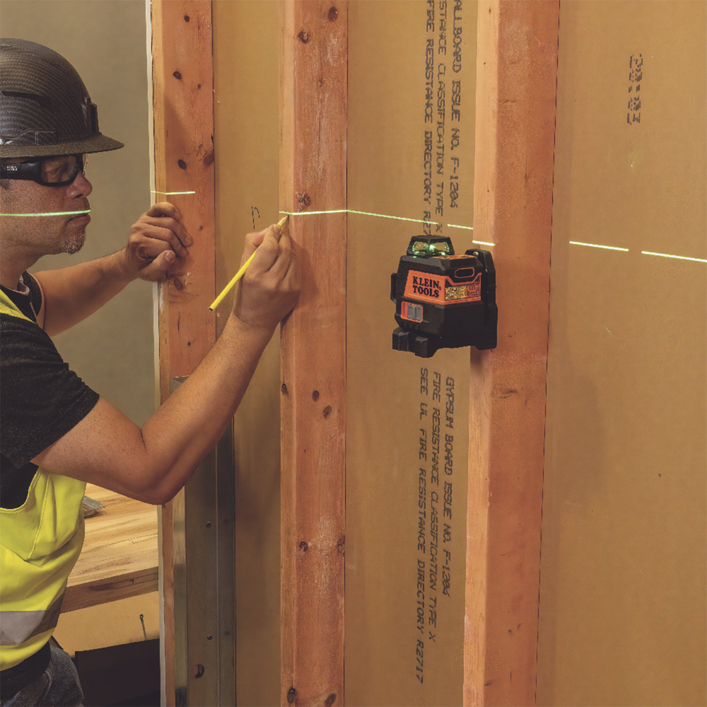 Nivel Láser de 3 Planos de Color Verde, de 360º y 30.5 m. de alcance, Compacto con Base Magnética y para Tripoide - Image 3