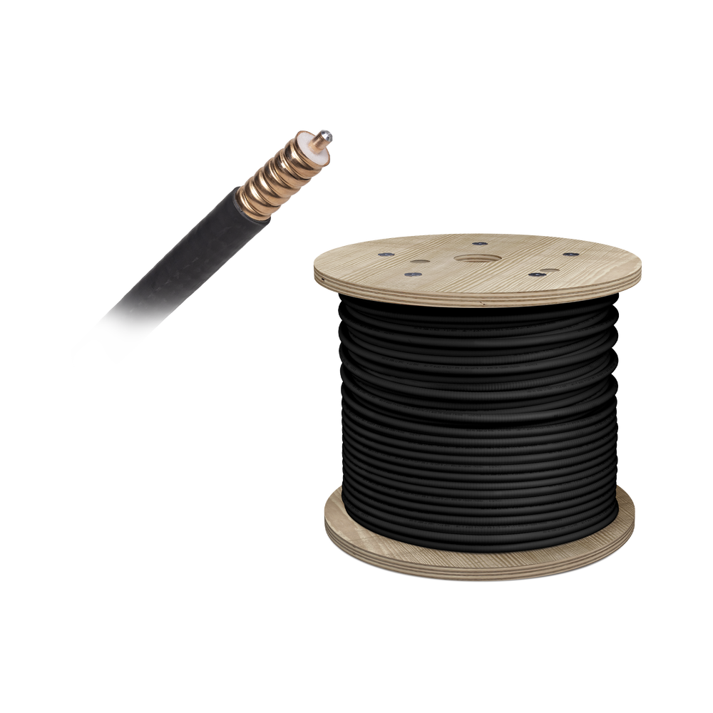 Carrete de Cable Coaxial Corrugado de Baja Perdida WILSON de 1/2. 50 Ohm de Impedancia. Carrete de 152.4 Metros (500 Pies)