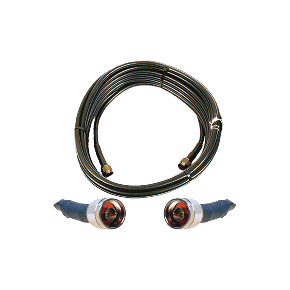 Jumper Coaxial de 50 Ohm con Cable Wilson-400 | Conector N Macho en los Extremos | 15.24 Metros (50 Pies) de Longitud.