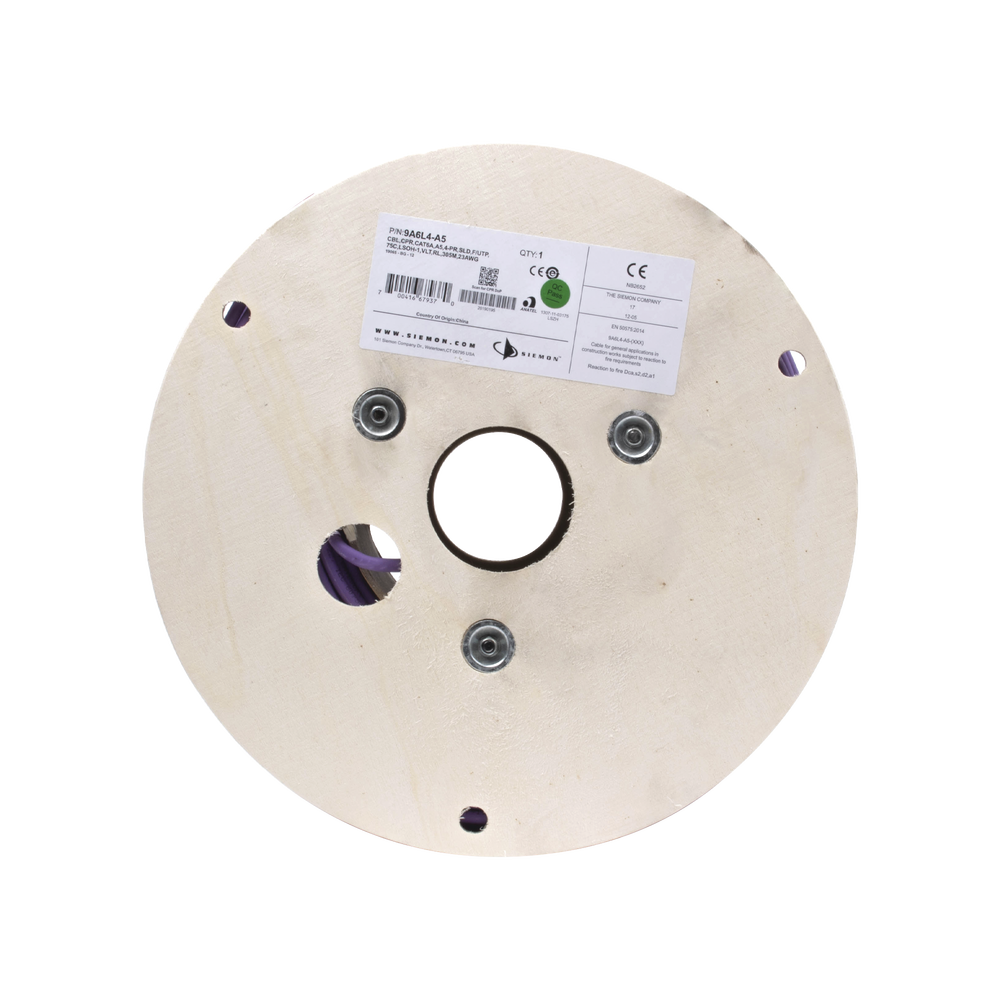 Bobina de Cable Blindado F/UTP de 4 Pares, Z-MAX, Cat6A, Soporte de Aplicaciones 10GBase-T, LS0H (Libre de Gases Toxicos), Color Violeta, 305 Metros (1000 Pies) - Image 3