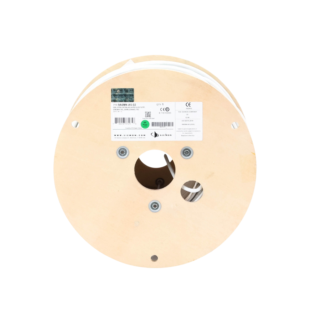 Bobina de Cable Blindado F/UTP de 4 Pares, Z-MAX, Cat6A, Soporte de Aplicaciones 10GBase-T, CM, Color Blanco, 305 Metros (1000 Pies) - Image 3