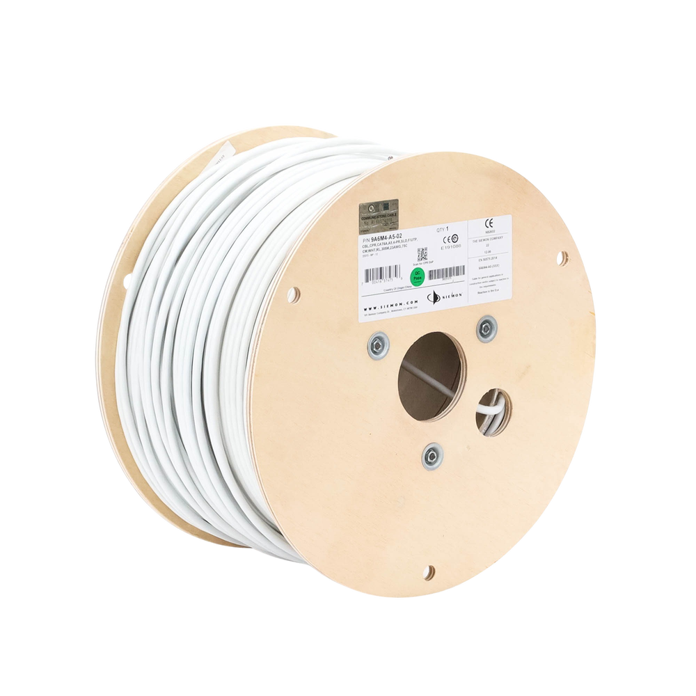 Bobina de Cable Blindado F/UTP de 4 Pares, Z-MAX, Cat6A, Soporte de Aplicaciones 10GBase-T, CM, Color Blanco, 305 Metros (1000 Pies) - Image 6