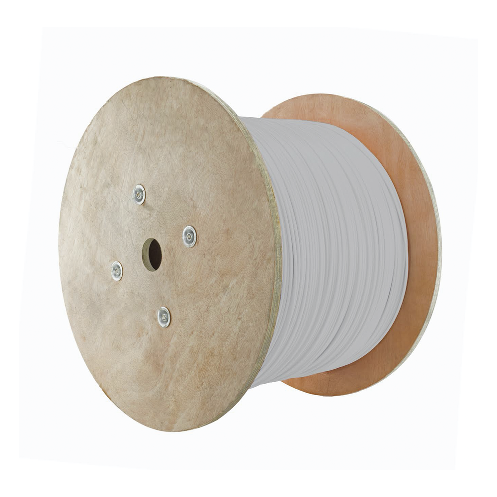 Bobina de Cable Blindado F/UTP de 4 Pares, Z-MAX, Cat6A, Soporte de Aplicaciones 10GBase-T, CM, Color Blanco, 305 Metros (1000 Pies)