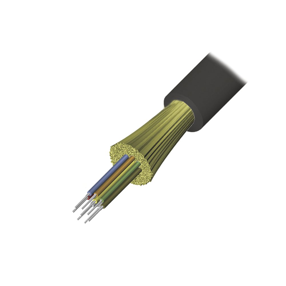 Cable de Fibra ?ptica de 12 Hilos, Interior/Exterior, Tight Buffer, No Conductiva (Diel?ctrica), LS0H, Multimodo OM4 50/125 Optimizada, 1 Metro (3.28 Pies)