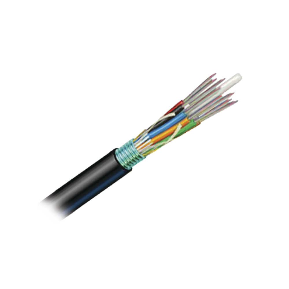 Cable de Fibra ?ptica de 12 Hilos, OSP (Planta Externa), Armada, Gel, HDPE (Polietileno de Alta Densidad), Monomodo OS2, 1 Metro (3.28 Pies)