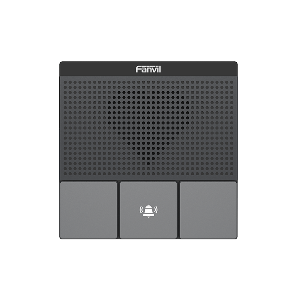 Mini Intercomunicador Wi-Fi para hotelería, hospitales, con diseño elegante, PoE, 3 botones, 1 relevador integrado de salida y entrada.