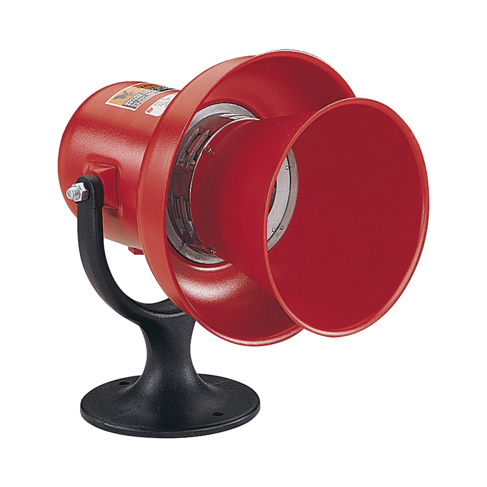 Sirena electromecánicade alarma general modelo A , UL y cUL, 120 Vca/cd, Color Rojo