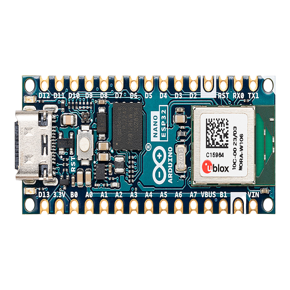 Placa Desarrollo Arduino Nano ESP32 / Microcontrolador ESP32-S3 Dual-Core 240 MHz / Wi-Fi 4 802.11 b/g/n + Bluetooth LE 5.0 / 16 MB Flash Externa + 8 MB PSRAM / Compatibilidad Arduino Cloud + MicroPython / USB-C + Conectividad IoT - Image 3