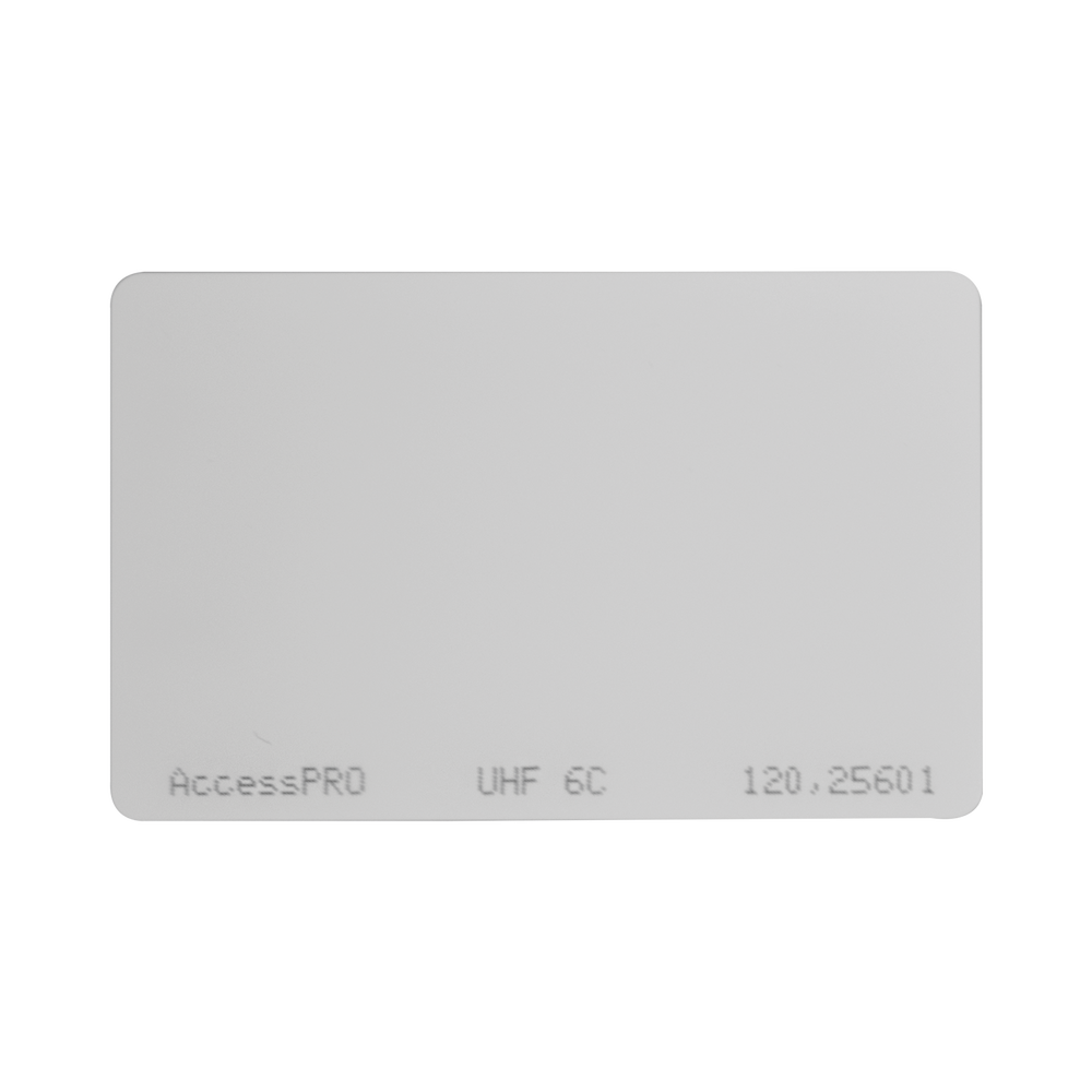 Tag UHF tipo Tarjeta para lectoras de largo alcance 900 MHZ / EPC GEN 2 / ISO 18000 6C / No imprimible / NO incluye porta tarjeta