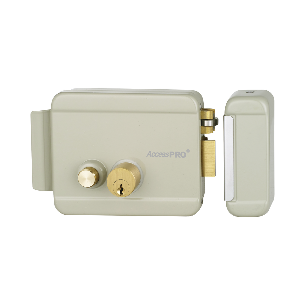 Cerradura Eléctrica con Botón de Salida/ Incluye Llave  / Exterior / Derecha