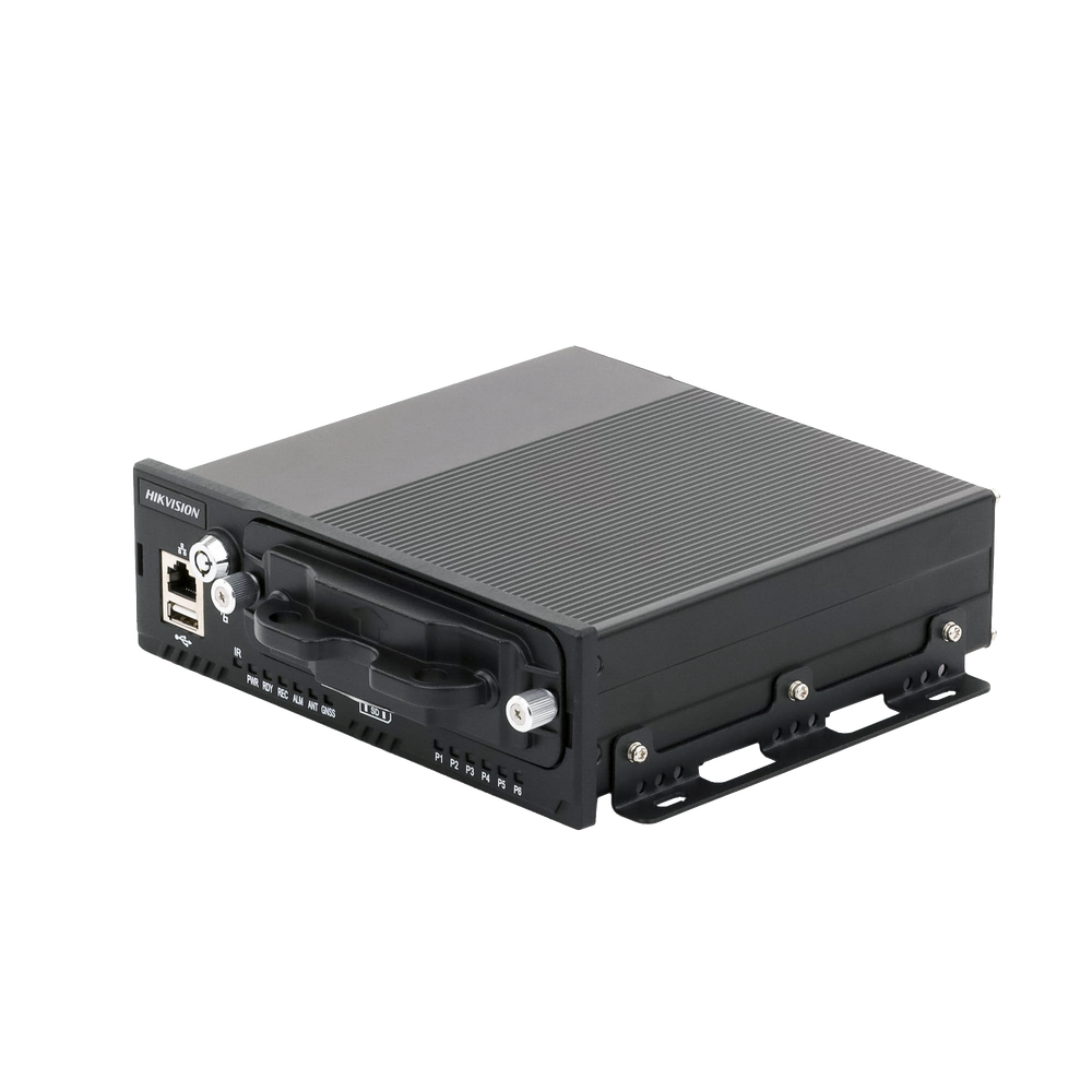 NVR Móvil de 4 Canales de 2 Megapixel / 4 PoE + 4 vía Switch Extendible / 2 Bahías de Disco Duro / Incluye Modulo GPS / conector RJ45