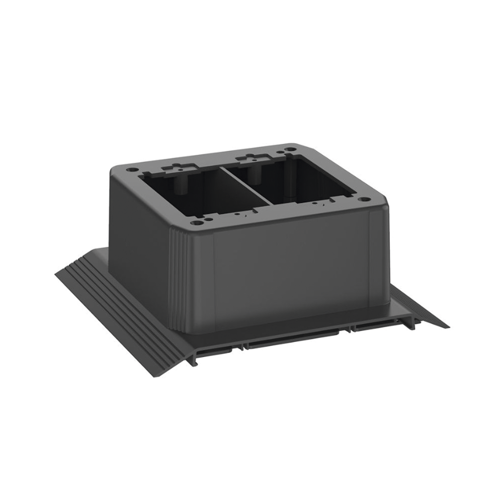 Caja de Conexión Doble, Para Uso con Canaleta de Piso AFR4BCBL6, Material PVC Rígido, Color Negro - Image 2