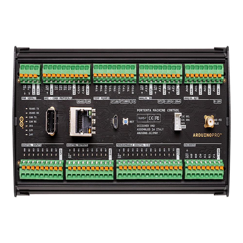 Controlador Industrial Arduino Portenta Machine Control / STM32H747XI Dual Cortex / 24V DC / 8 Entradas Digitales / 8 Salidas Digitales / 12 I/O Programables / 3 Entradas Analógicas / 4 Salidas Analógicas / 3 Canales Temperatura / CAN / Ethe - Image 4