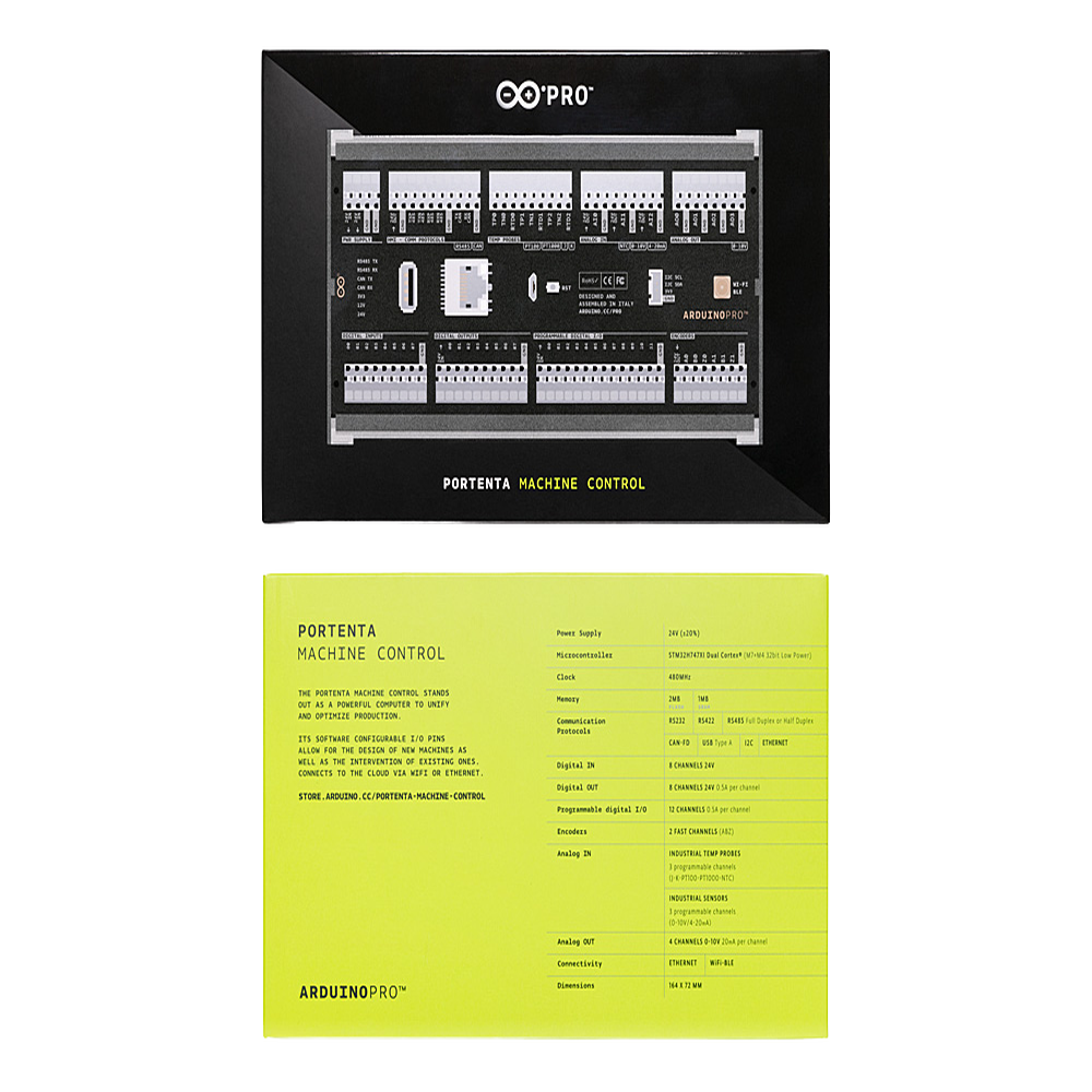 Controlador Industrial Arduino Portenta Machine Control / STM32H747XI Dual Cortex / 24V DC / 8 Entradas Digitales / 8 Salidas Digitales / 12 I/O Programables / 3 Entradas Analógicas / 4 Salidas Analógicas / 3 Canales Temperatura / CAN / Ethe - Image 7